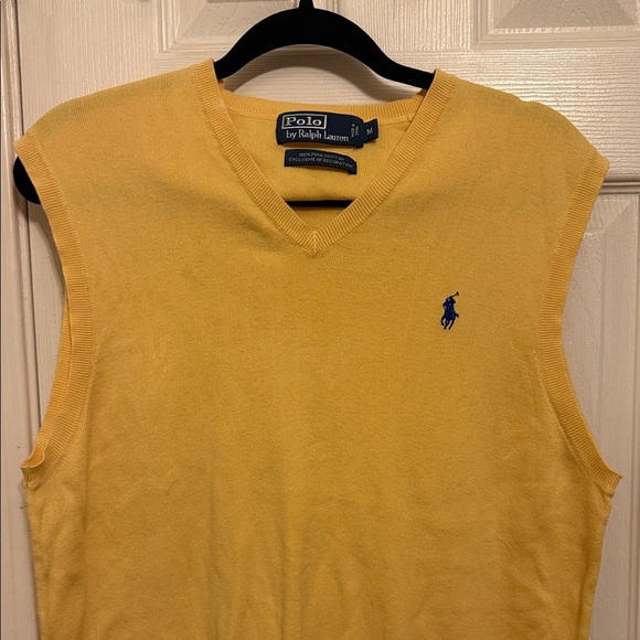 Polo by Ralph Lauren Men's V-Neck Sweater Vest in Yellow #93 - Picture 2 of 7